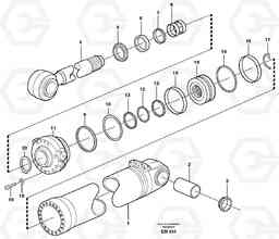 56174 Hydraulic cylinder, tilting L180E S/N 5004 - 7398 S/N 62501 - 62543 USA, Volvo Construction Equipment
