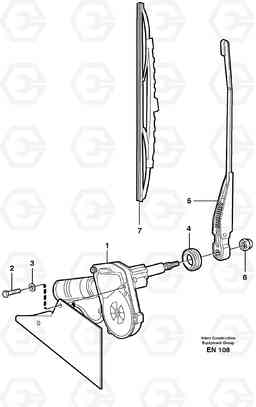 5657 Windshield wiper, rear L180E HIGH-LIFT S/N 5004 - 7398, Volvo Construction Equipment