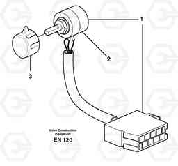 58983 Hand throttle control. L180E HIGH-LIFT S/N 5004 - 7398, Volvo Construction Equipment