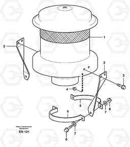 55233 Air filter. L180E HIGH-LIFT S/N 5004 - 7398, Volvo Construction Equipment