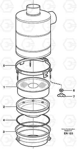 82828 Air filter. L180E HIGH-LIFT S/N 5004 - 7398, Volvo Construction Equipment