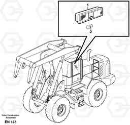 28181 Lighting, cab L180E HIGH-LIFT S/N 8002 - 9407, Volvo Construction Equipment