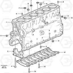 32874 Cylinder block L180E HIGH-LIFT S/N 5004 - 7398, Volvo Construction Equipment