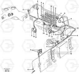 62194 Cable harnesses, control panel L180E HIGH-LIFT S/N 5004 - 7398, Volvo Construction Equipment