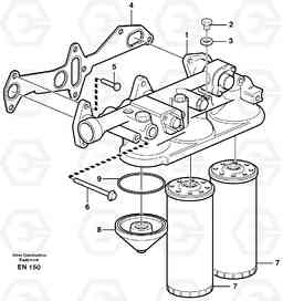 16306 Oil filter with fitting parts L180E HIGH-LIFT S/N 5004 - 7398, Volvo Construction Equipment