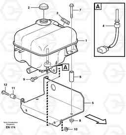 60270 Expansion tank with fitting parts L180E HIGH-LIFT S/N 5004 - 7398, Volvo Construction Equipment