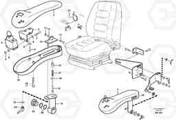 44031 CDC - steering. Arm rest with fitting parts. L180E HIGH-LIFT S/N 5004 - 7398, Volvo Construction Equipment