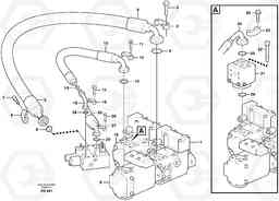 51033 Feed line, pump - central block L180E HIGH-LIFT S/N 5004 - 7398, Volvo Construction Equipment