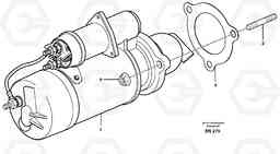 7241 Starter motor with assembling details G700B MODELS S/N 35000 -, Volvo Construction Equipment