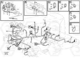 54202 Rear cable harness with assembly parts. L180E HIGH-LIFT S/N 5004 - 7398, Volvo Construction Equipment