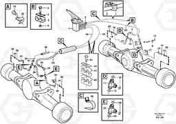 10093 Brake lines, footbrake valve - axles L330E, Volvo Construction Equipment