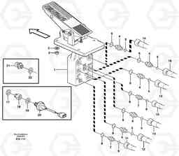46104 Footbrake valve, mounting L330E, Volvo Construction Equipment