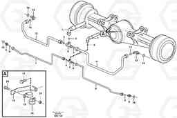 18700 Brake cooling system: rear lines L330E, Volvo Construction Equipment