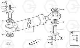 57189 Hydraulic cylinder with fitting parts L330E, Volvo Construction Equipment