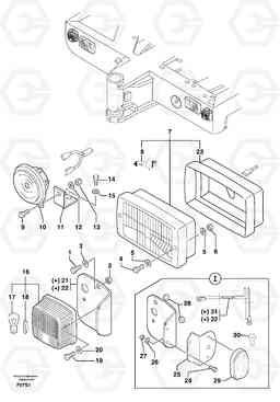 103555 Front signal light EW50 TYPE 256, Volvo Construction Equipment