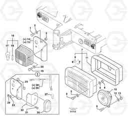 101607 Front signal light EW70 TYPE 262, Volvo Construction Equipment