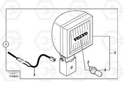 105773 Rear headlight on cab EW70VV TYPE 262, Volvo Construction Equipment