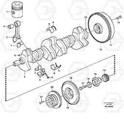 39435 Crankshaft and related parts EC230B ?KERMAN ?KERMAN EC230B, Volvo Construction Equipment