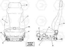 21965 Operator's seat Be-ge EC230B ?KERMAN ?KERMAN EC230B, Volvo Construction Equipment