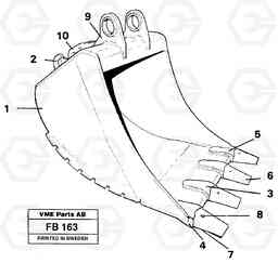 28610 Buckets, direct fitting with plate cutting edges EW230B ?KERMAN ?KERMAN EW230B, Volvo Construction Equipment