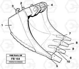 28611 Buckets for Quickfit withplate cutting edges EW230B ?KERMAN ?KERMAN EW230B, Volvo Construction Equipment