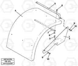 33698 Mud guards, front. EW230B ?KERMAN ?KERMAN EW230B, Volvo Construction Equipment