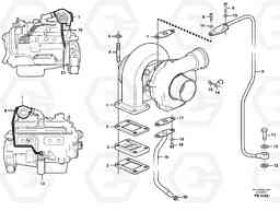 59409 Turbocharger with fitting parts EW230B ?KERMAN ?KERMAN EW230B, Volvo Construction Equipment