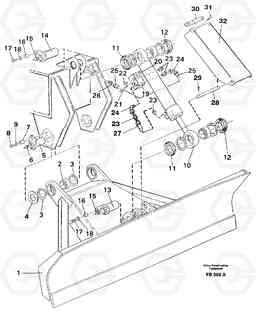 28615 Dozer blade, 2,5m, 2,6m EW230B ?KERMAN ?KERMAN EW230B, Volvo Construction Equipment