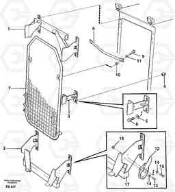 54971 Windscreen protection EW230B ?KERMAN ?KERMAN EW230B, Volvo Construction Equipment