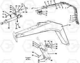 35751 Cylinder hydraulics, backhoe boom EC150 ?KERMAN ?KERMAN EC150 SER NO - 129, Volvo Construction Equipment