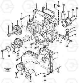 90356 Timing gear casing EC150 ?KERMAN ?KERMAN EC150 SER NO - 129, Volvo Construction Equipment