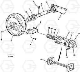 32399 Front idler, tensioning ring EC150 ?KERMAN ?KERMAN EC150 SER NO - 129, Volvo Construction Equipment