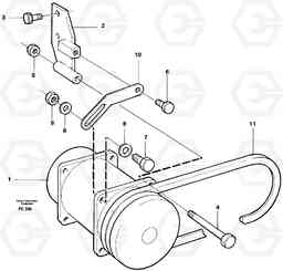 2219 Compressor with fitting parts cooling agent R12 EC150 ?KERMAN ?KERMAN EC150 SER NO - 129, Volvo Construction Equipment