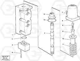 96368 Four-way valve, boom primary EW150 ?KERMAN ?KERMAN EW150 SER NO - 318, Volvo Construction Equipment