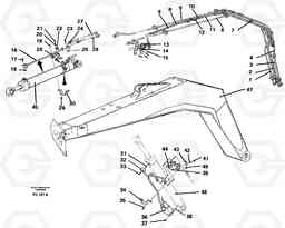 35067 Cylinder hydraulics, backhoe boom EW150 ?KERMAN ?KERMAN EW150 SER NO - 318, Volvo Construction Equipment