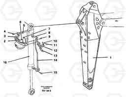 33051 Cylinder hydraulics, dipper arm EW150 ?KERMAN ?KERMAN EW150 SER NO - 318, Volvo Construction Equipment