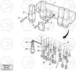 35081 Stop control block EW150 ?KERMAN ?KERMAN EW150 SER NO - 318, Volvo Construction Equipment