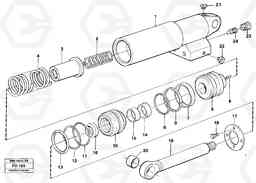 66242 Hydraulic cylinder, quick attachment EW150 ?KERMAN ?KERMAN EW150 SER NO - 318, Volvo Construction Equipment