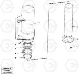 34088 Axle locking cylinder EW150 ?KERMAN ?KERMAN EW150 SER NO - 318, Volvo Construction Equipment