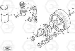 33044 Crankshaft and related parts EW150 ?KERMAN ?KERMAN EW150 SER NO - 318, Volvo Construction Equipment