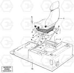 34807 Drivers seat with fitting part EW150 ?KERMAN ?KERMAN EW150 SER NO - 318, Volvo Construction Equipment