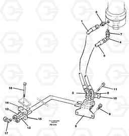 55861 Hydraulicsystem, dozerblade,rear EW150 ?KERMAN ?KERMAN EW150 SER NO - 318, Volvo Construction Equipment