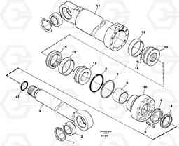 27124 Hydraulic cylinder, dozer blade EW150 ?KERMAN ?KERMAN EW150 SER NO - 318, Volvo Construction Equipment