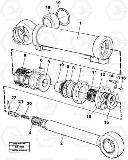 26450 Hydraulic cylinder EC620 ?KERMAN ?KERMAN EC620 SER NO - 445, Volvo Construction Equipment