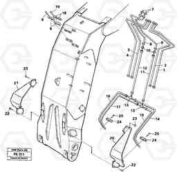 31250 Hydraulic system, dipper arm, face shovel equipment EC620 ?KERMAN ?KERMAN EC620 SER NO - 445, Volvo Construction Equipment