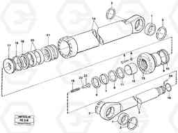 16094 Boom and bucket cylinder, Mass Excavation EC620 ?KERMAN ?KERMAN EC620 SER NO - 445, Volvo Construction Equipment