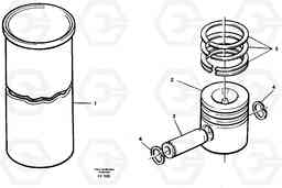 30924 Cylinder liner and piston EC130C ?KERMAN ?KERMAN EC130C SER NO - 220, Volvo Construction Equipment