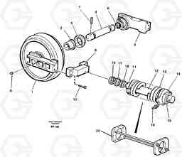 1754 Front idler, tensioning ring EC130C ?KERMAN ?KERMAN EC130C SER NO - 220, Volvo Construction Equipment