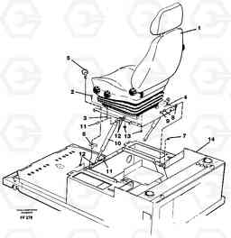 1770 Operator seat with fitting parts EC130C ?KERMAN ?KERMAN EC130C SER NO - 220, Volvo Construction Equipment