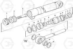 100974 Hydraulic cylinder, slope bucket EC130C ?KERMAN ?KERMAN EC130C SER NO - 220, Volvo Construction Equipment
